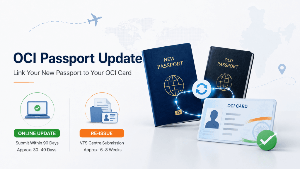 OCI passport update with new passport UK assistance